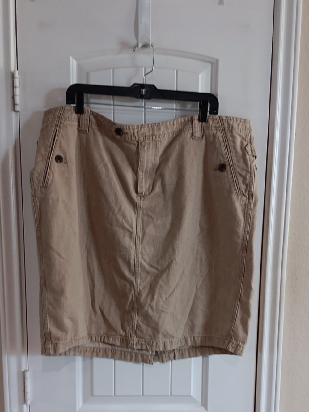 VINTAGE Y2K | Ralph Lauren Khaki Twill Skirt | 18W
